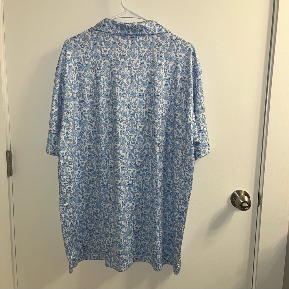 Maelreg Blue Paisley Performance Polo - Picture 4 of 4